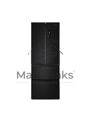 Холодильник Maunfeld MFF180NFBE01 черный трехкамерный 224/113л морозилка снизу, No Frost