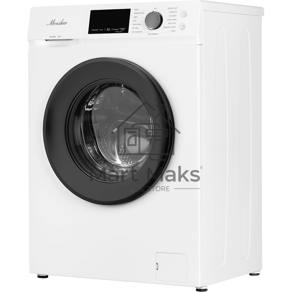 Стиральная машина Monsher MWM 450 Blanc белая, загрузка фронтальная 7кг, 1200 об/мин., класс: A+++