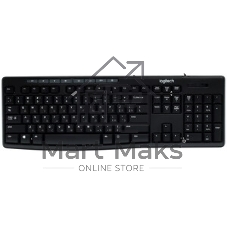 Комплект клавиатура+мышь Logitech Desktop MK200 проводной, USB, 1000 DPI, чёрный