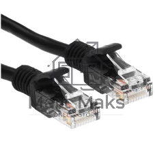 Патч-корд медный UTP Cablexpert PP10-3M/BK cat.5e, 3м, литой, многожильный, черный