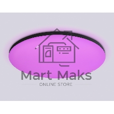 Умный светодиодный светильник FZ2005 BK черный IP54 25W 3000K-6500K+RGB Wi-Fi Алиса/Tuya/Smart Home/Alexa D370*55 (ПДУ ИК)