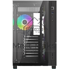 Корпус Case ID-Cooling VIEW 510 ARGB Black ATX/win TG/4 fans/Gen2 Type C/CPU 162mm/GPU 407mm/ no PSU