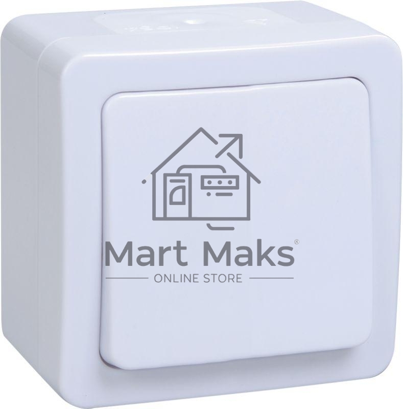 Выключатель Iek EVMP10-K01-10-54-EC ВС20-1-0-ГПБ выкл 1кл о/у IP54 (цвет клавиш: белый) ГЕРМЕС PLUS