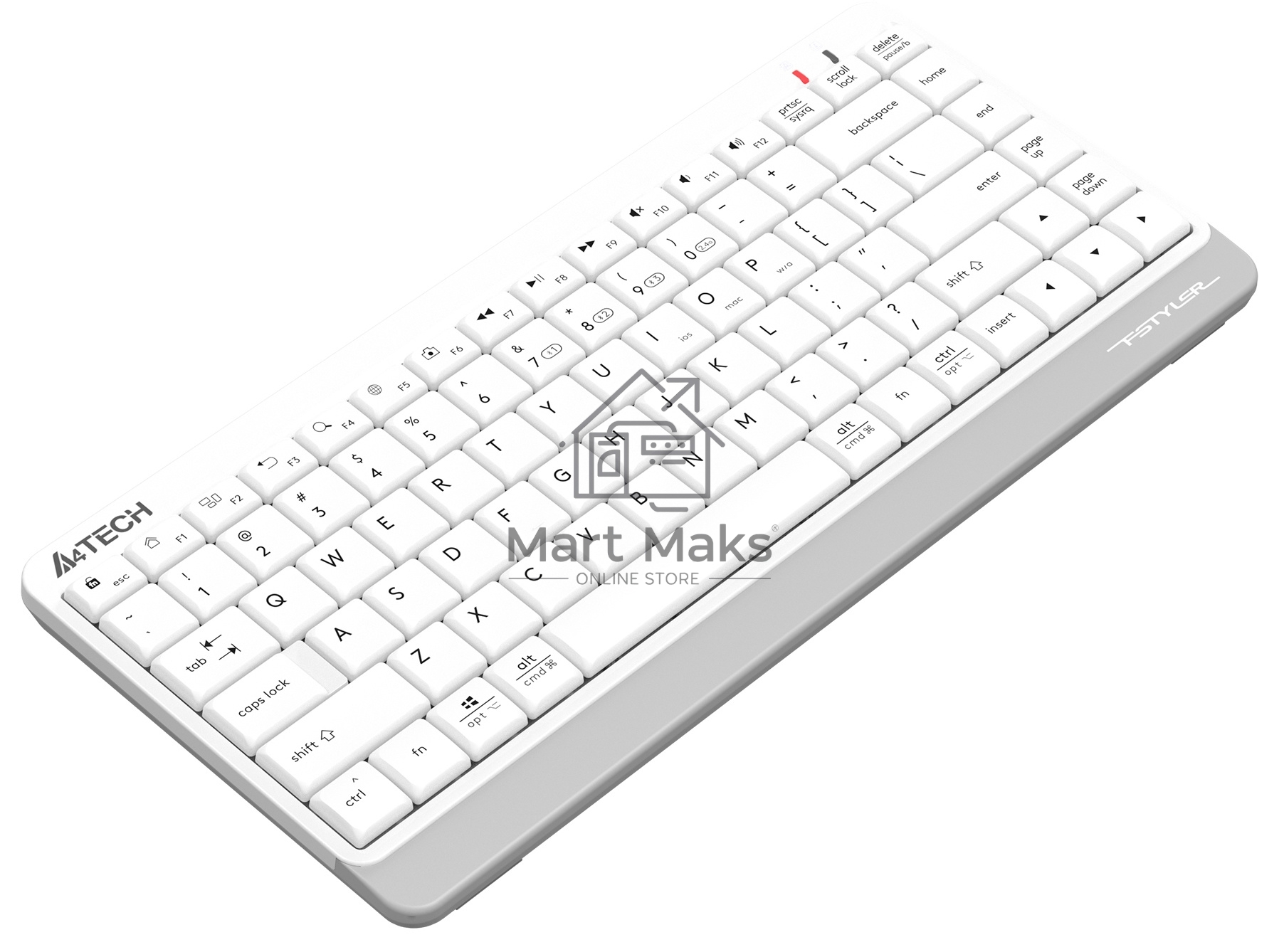 Клавиатура A4Tech Fstyler FBK11 беспроводная USB, Bluetooth/Радиоканал, белый/серый