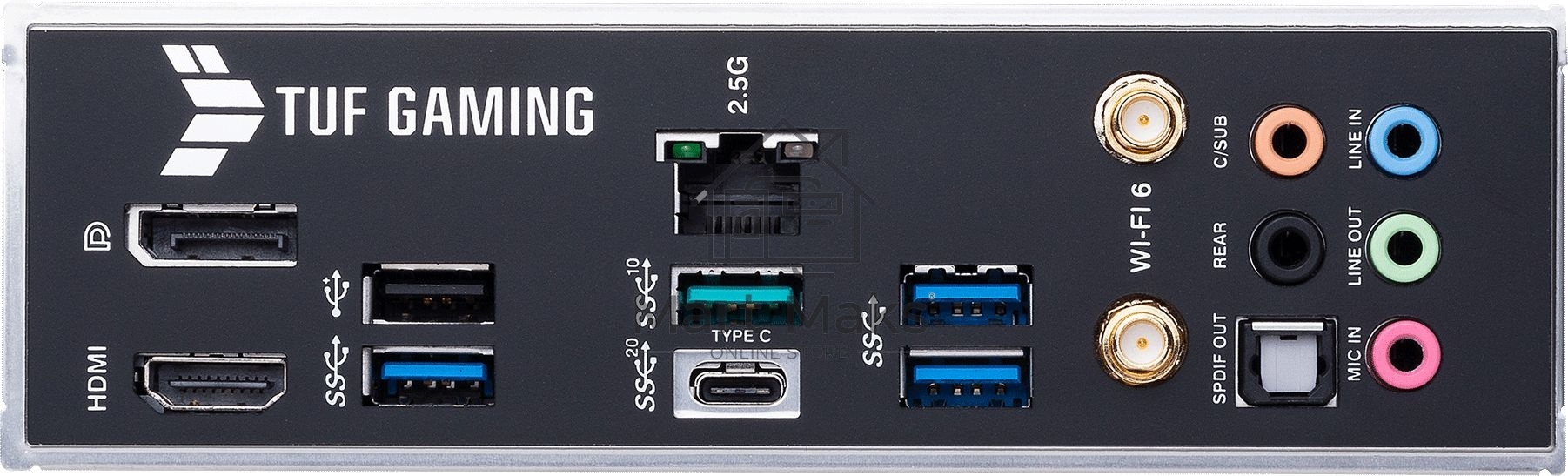 Материнская плата ASUS TUF GAMING B660-PLUS WIFI D4, LGA 1700, Intel B660, 4xDDR4, 4xSATA, 3xM.2, 1xPCI-E 5.0 x16, 1xPCI-E 3.0 x16 (x4), 1xHDMI, 1xDP, 1x 1Gb LAN, 3xUSB-A 3.2 Gen 1, 1xUSB-A 3.2 Gen 2, 2xUSB-A 2.0, 1xUSB-C 3.2 Gen 2x2, 3x3.5 мм, 7.1, ATX
