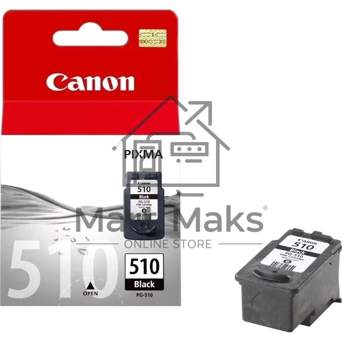 Картридж струйный PG-510Bk (2970B007) черный (220 стр.) для Canon PIXMA MP240, 260, 480, MX320, 330
