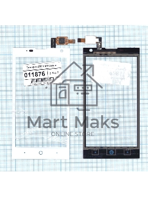 Сенсорное стекло (тачскрин) для ZTE V830 (Blade G Lux), белое