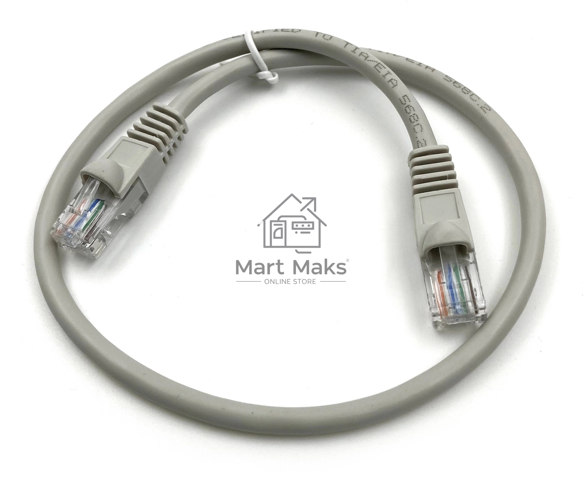 Патч-корд KingPrice KP-PC-c5e-0.5m-g UTP 4 пары cat.5E CCA molded 0.5м серый RJ-45 (m)-RJ-45 (m)