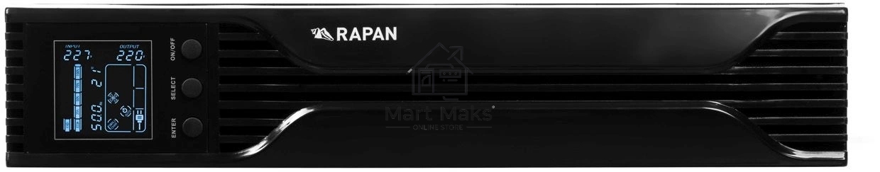 Источник бесперебойного питания Бастион RAPAN-UPS 3000-RACK-IN-4X9 Line-interactive, 3000ВА/2100Вт, USB, 2х EURO, АКБ 4x 9Ah, подкл АКБ блоков (8938)