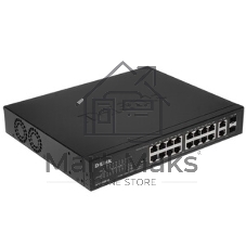 Коммутатор D-Link DES-1018MPV2, 16×100 Мбит/с + 2×1 Гбит/с Combo, неуправляемый