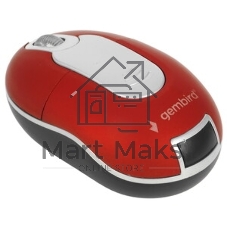 Мышь беспроводная Gembird MUSW-605 красный, 1200 dpi, радиоканал, USB, кнопки - 3