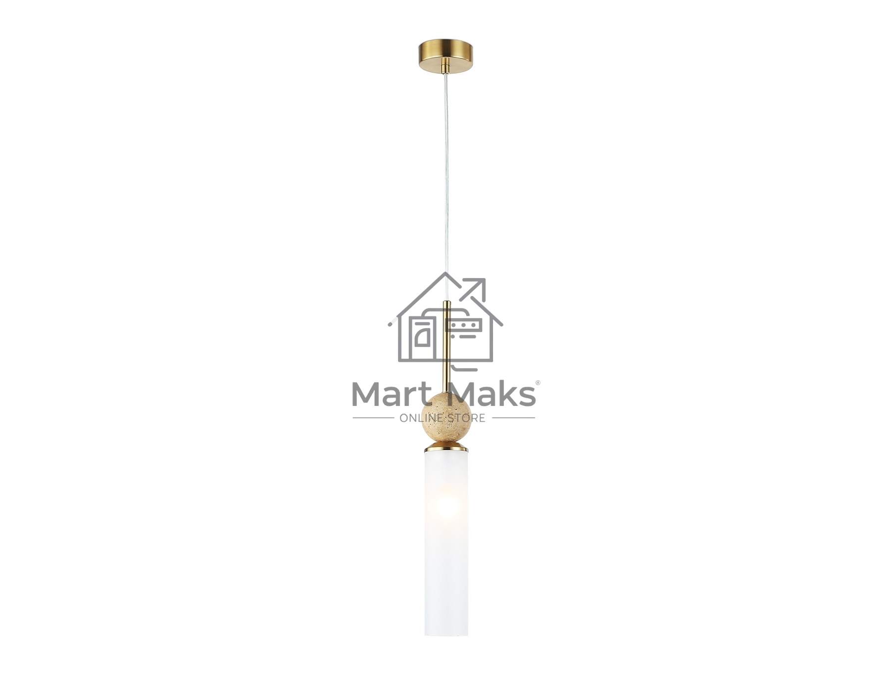 Светильник Ambrella light LH53256 BS/FR латунь/белый матовый E14 max 40W D80*470
