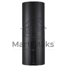 Вытяжка KORTING KHC 35969 DN Cylinder, настенная, 35 см, производительность 900 м3/ч, 3 режима, сенсорное управление, таймер, обратный клапан, LED освещение, угольный фильтр KIT 0286 (опция), BLDC мотор, черный