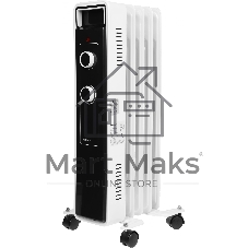 Обогреватель масляный Centek CT-6221-5 (5 секций) белый, 400/600/1000 Вт, 12,5 м2, 3 режима, термостат