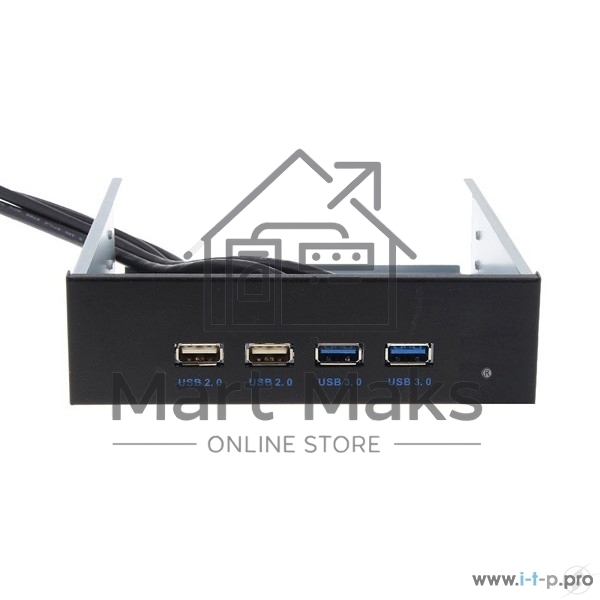 Планка USB на переднюю панель ExeGate U5H-614, 5.25