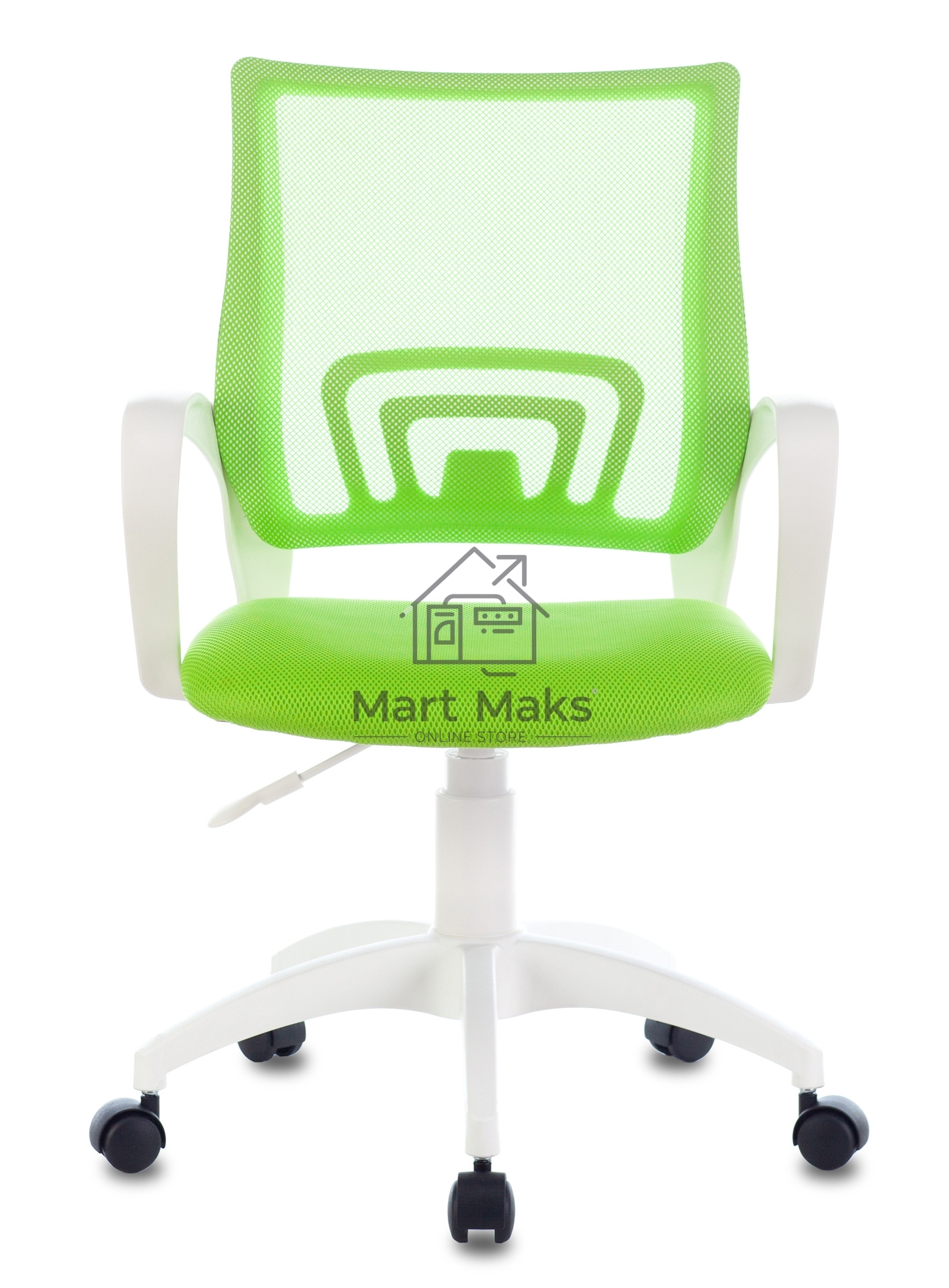 Кресло компьютерное Бюрократ CH-W695NLT TW-03A TW-18 салатовый, крестовина пластик, пластик белый