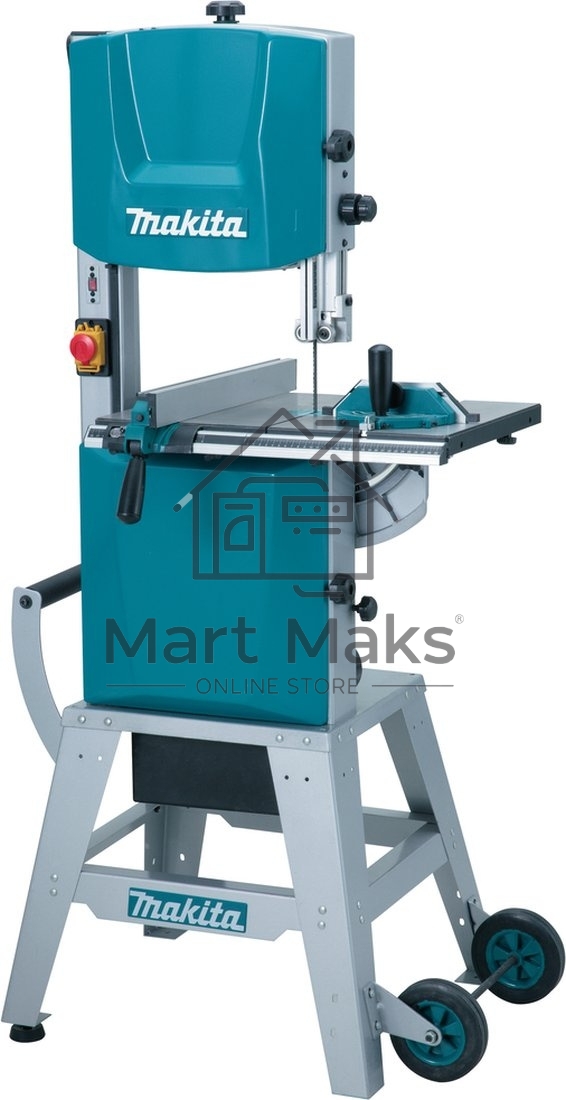 Пила Makita LB1200F ленточная [LB1200F] 900Вт,400\800м\мин,рез-165х305мм,81.2кг,кор,стол на ножках,подсв,угл направляющая+5полотен