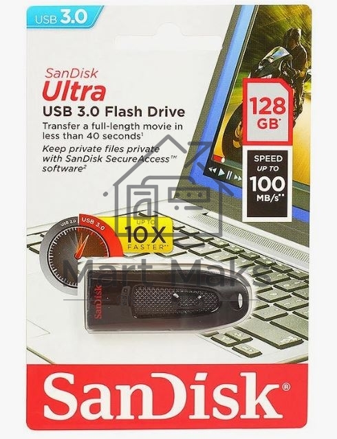 Флешка USBSanDisk 128Gb CZ48 Ultra SDCZ48-128G-U46 USB3.0, Black USB Drive