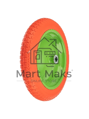 Колесо полиуретановое Сибртех 3.00-8, длина оси 90 мм, подшипник 20 мм