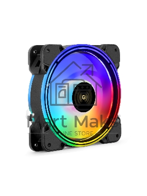 Вентилятор для корпуса ExeGate EX12025HM3PM.FRGb.7O5CSU черный, 120 мм, 1200 об/мин, 24 дБ, 3 pin