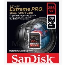 Флеш карта SD 256Gb SanDisk SDXC Class 10 V30 UHS-I U3 Extreme Pro 200MB/s