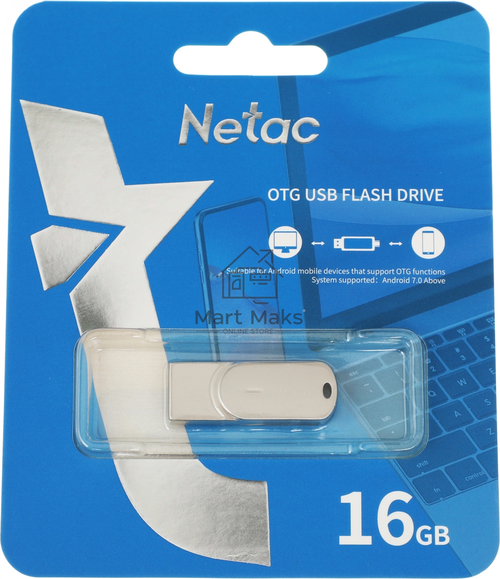 Флешка USB R/W R/W Netac U785 16Gb <NT03U785C-016G-30PN>, USB3.0+TypeC, металлическая