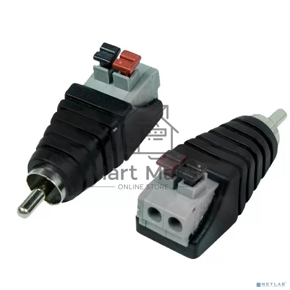 Разъем штекер Rexant (14-0413-2) RCA с быстрозажимной колодкой (блистер)