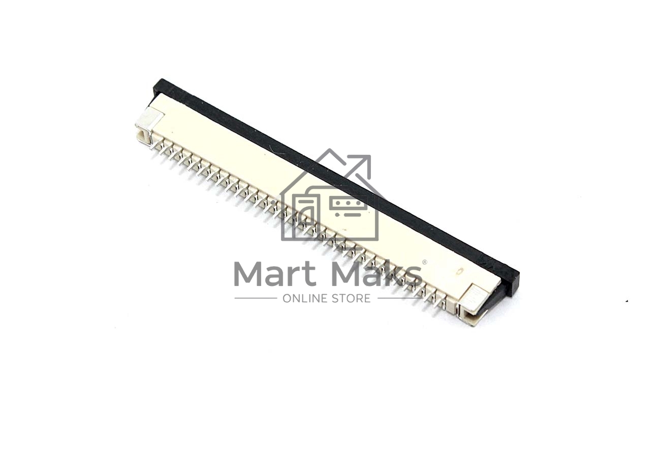 Разъем FPC Half Coverage Top Contact 1.0K-BS-30PWB 30 pin высота 2мм шаг 1мм
