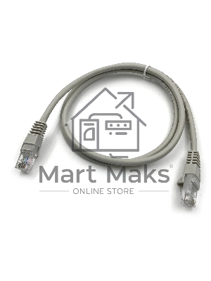 Патч-корд KingPrice KP-PC-c5e-1m-g UTP 4 пары cat.5E CCA molded 1м серый RJ-45 (m)-RJ-45 (m)