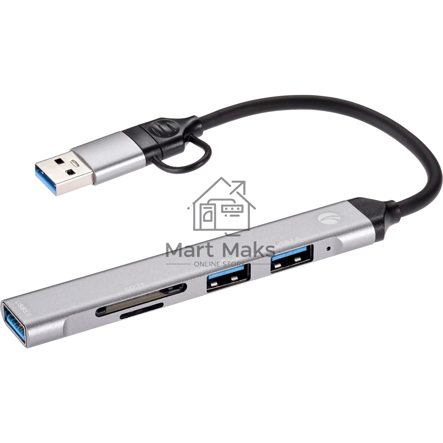 USB концентратор TypeC+adapter-->USB3.0+2USB2,0+SD+TF, VCOM