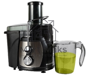 Соковыжималка Kelli KL-5091 центробежная. Мощность 1100 Вт, питание 220-240В, 50Гц, металлический корпус и фильтр, объем резервуара сока 1л., 2 скорости + импульный режим, широка я загрузочная горловина - 75мм, объем контейнера для жмыха 1л, функция 