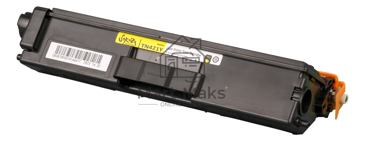 Картридж лазерный Sakura TN421Y для Brother HL-8260DCW, DCP-8410, MFC-8690, желтый, 1 800к.