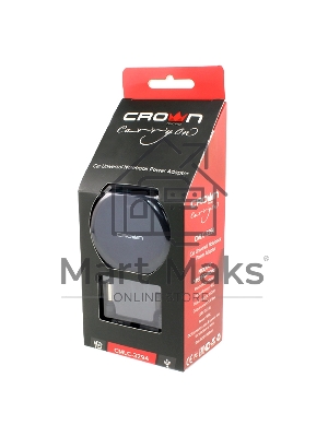 Зарядное устройство для ноутбука CROWN USB CMLC-3294 черный (Автомобильное 12V, 90W 15-20V, порт USB 5V 2.1A)