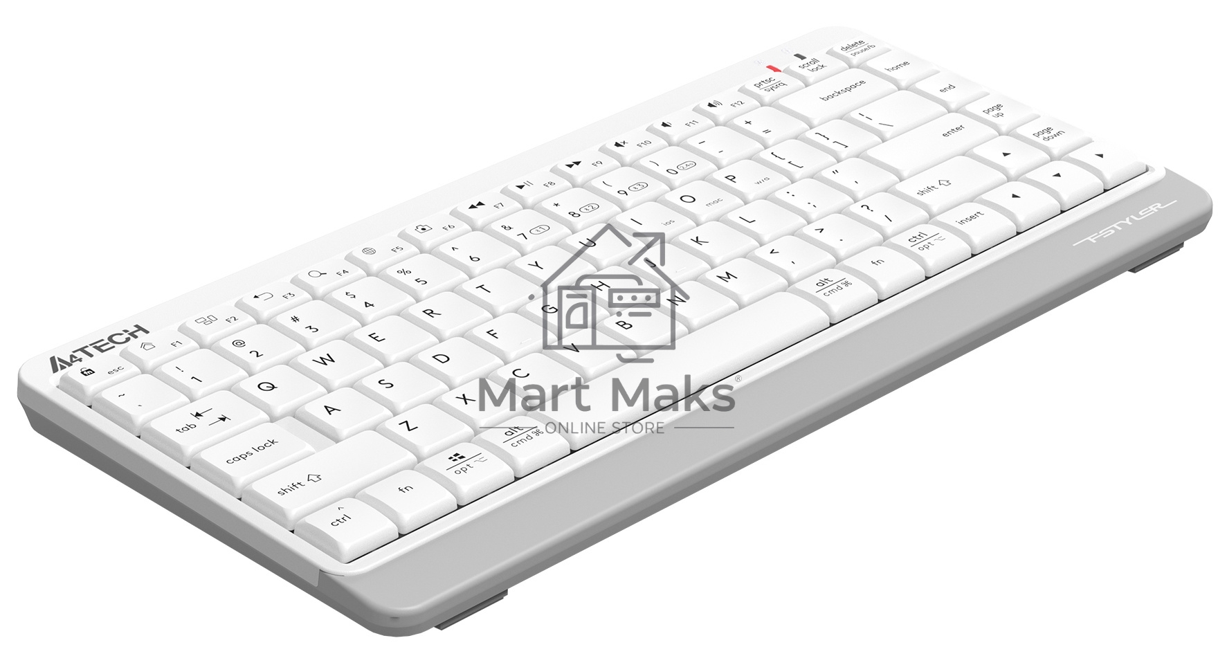 Клавиатура A4Tech Fstyler FBK11 беспроводная USB, Bluetooth/Радиоканал, белый/серый