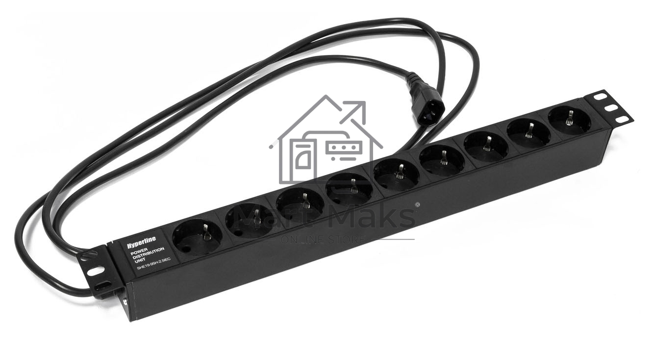 Hyperline SHE19-9SH-2.5IEC Блок розеток для 19