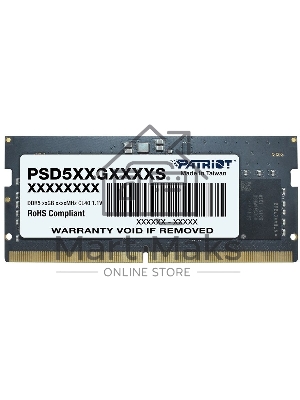 Оперативная память Patriot, DDR5, 16Gb (1x16 Gb), 4800 MHz, CL40, SO-DIMM