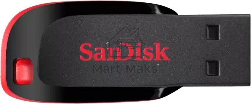 Флешка USB R/W R/W Sandisk 64Gb Cruzer Blade SDCZ50-064G-B35 USB2.0 черный/красный