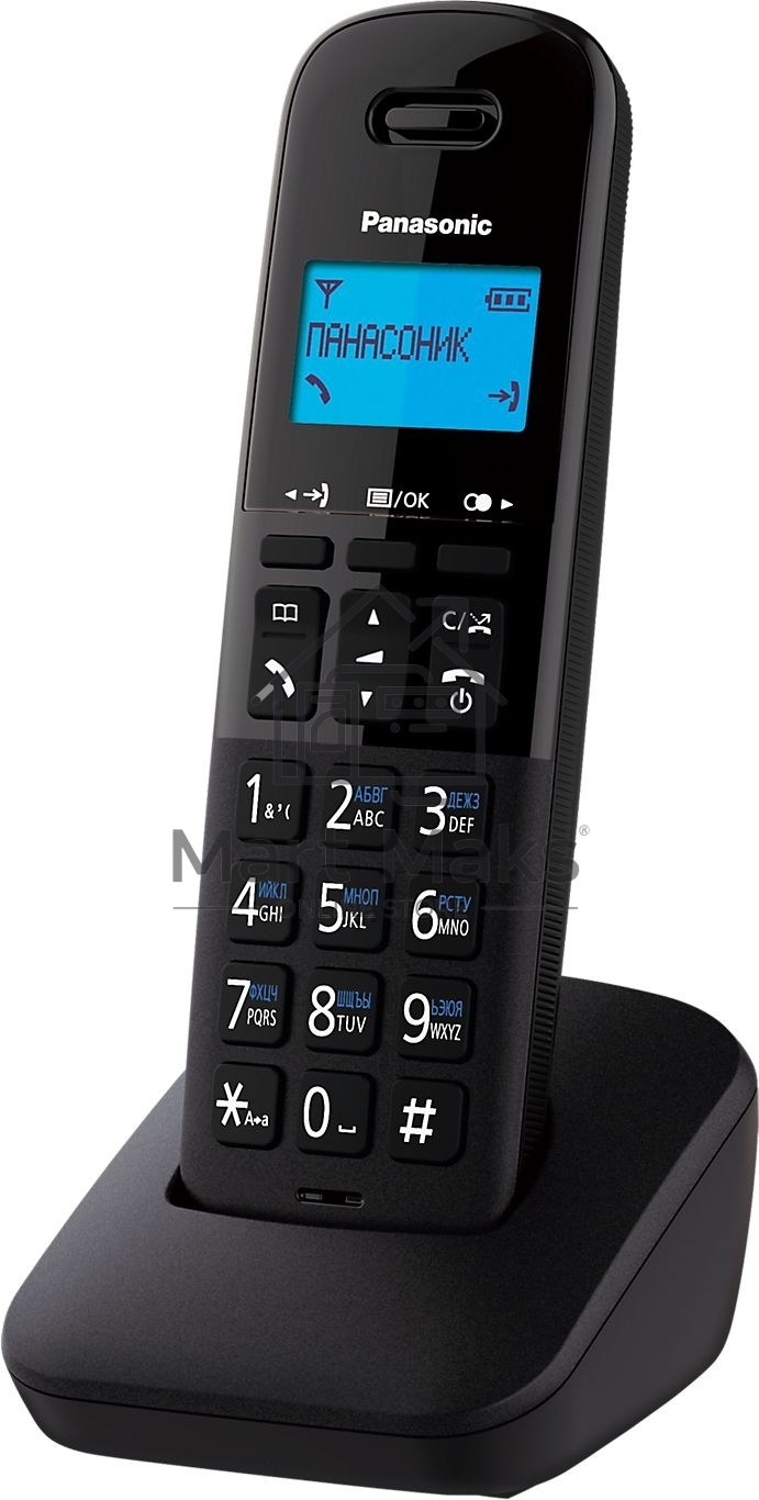 Телефон беспроводной (DECT) Panasonic KX-TGB610RUB черный АОН