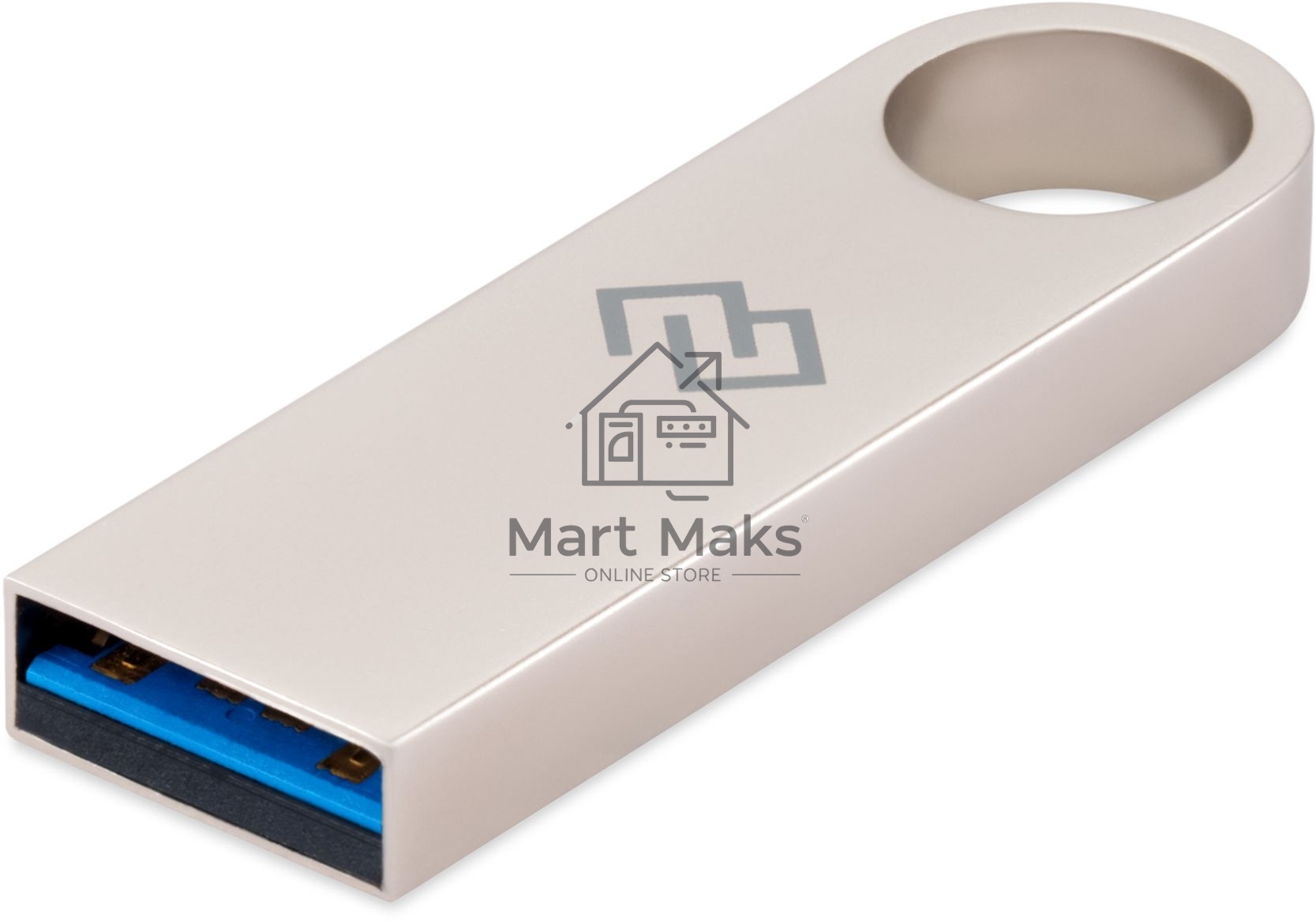 Флешка USB Digma DRIVE3 (DGFUL128A30SR), 128Gb, USB 3.0, R/W 70/30, серебристый