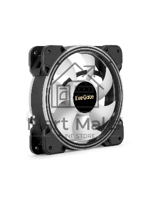 Вентилятор для корпуса ExeGate EX12025HM3PM.FRGb.7O5CSU черный, 120 мм, 1200 об/мин, 24 дБ, 3 pin