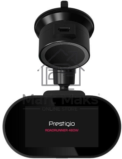 Видеорегистратор Prestigio RoadRunner 460W, 3.0'' IPS (854x480) touch screen display, WQHD 2.5K 2560x1440@30fps, Mstar SSC8629Q, 5 MP CMOS Sony Starvis IMX335 image sensor, 5 MP camera, 140° Viewing Angle, Wi-Fi, USB Type-C, Supercapacitor, Night Vision, 