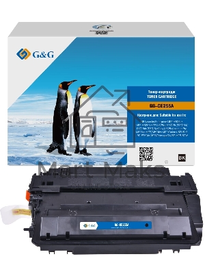Картридж лазерный G&G GG-CE255A черный (6000стр.) для HP LJ Enterprise MFP M525c/P3015n/LJ Pro M521dn MFP/M521dw MFP