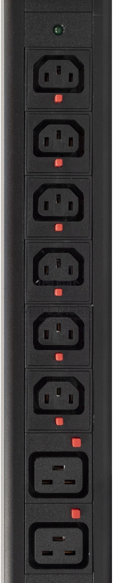 Блок распределения питания Powercom PDU-32AV24-18C3-6C9-3P верт.размещ. 18xC13 6xC19 3x32A IEC 60309 2м