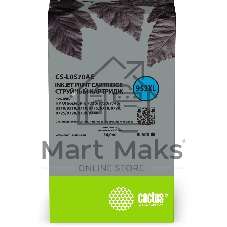 Картридж струйный Cactus CS-L0S70AE №953XL черный (58 мл) для HP OJ Pro 7740/8210/8218/8710/8715