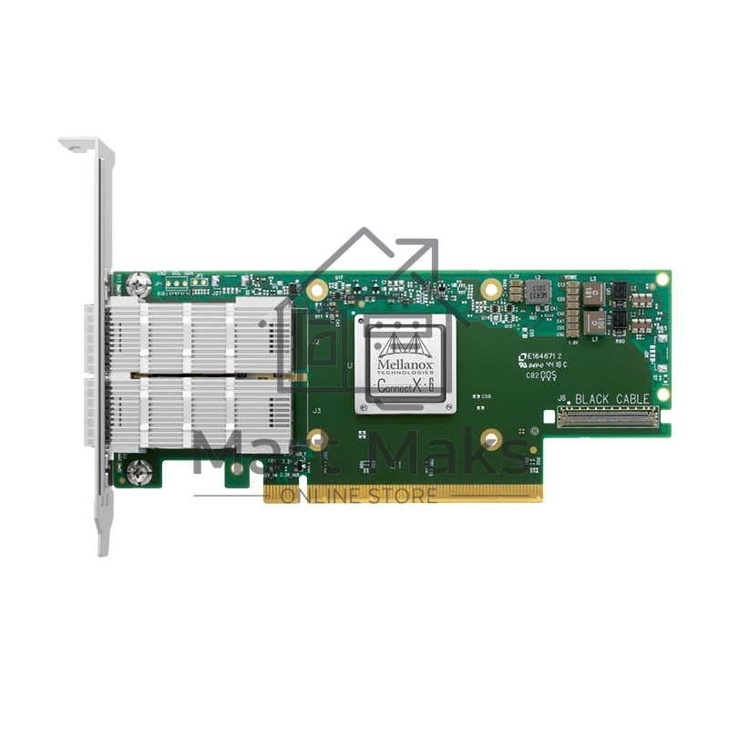 Сетевая карта Mellanox ConnectX-6 VPI adapter card, 100Gb/s (HDR100, EDR IB and 100GbE), dual-port QSFP56, PCIe3.0/4.0 x16, tall bracket