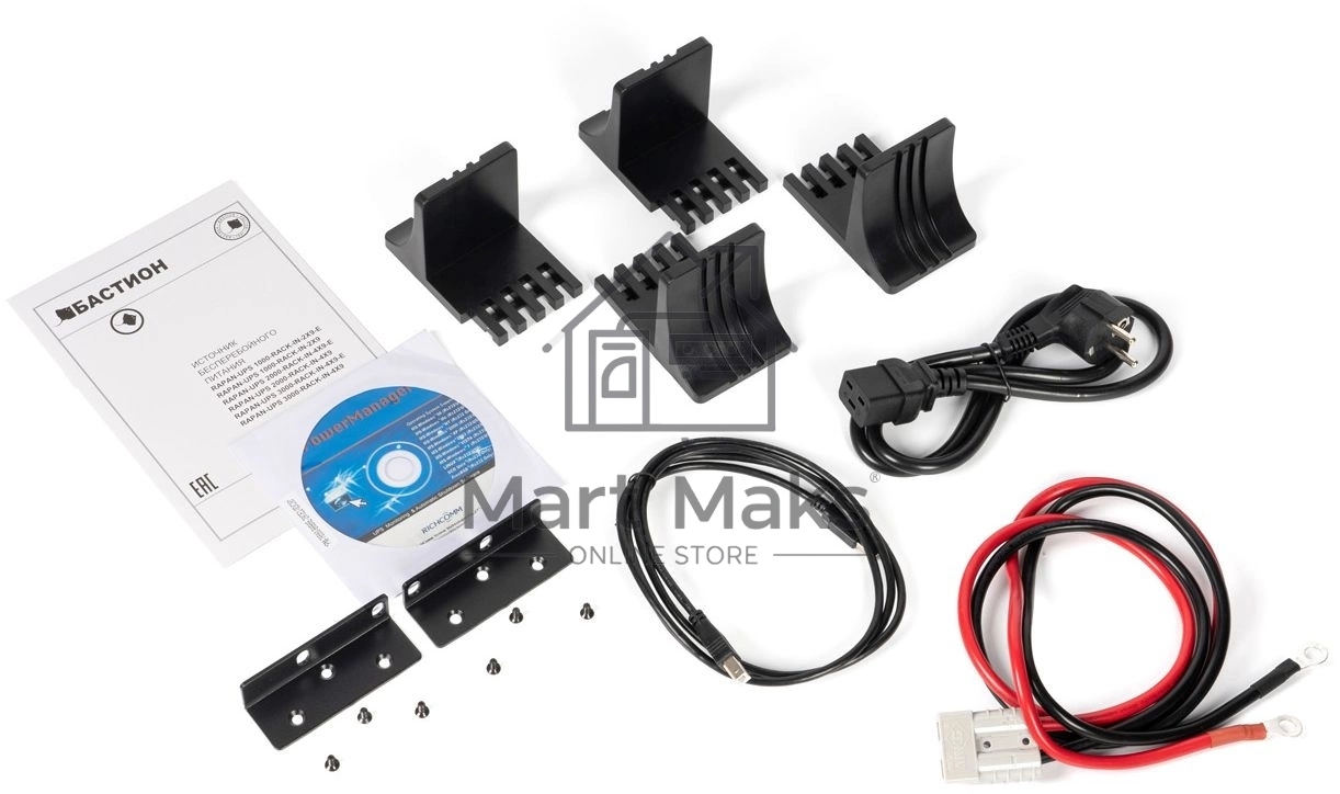 Источник бесперебойного питания Бастион RAPAN-UPS 3000-RACK-IN-4X9 Line-interactive, 3000ВА/2100Вт, USB, 2х EURO, АКБ 4x 9Ah, подкл АКБ блоков (8938)