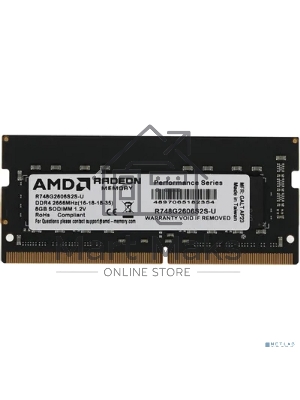 Оперативная память AMD Radeon R7, DDR4, 8Gb (1x8Gb), 2666MHz, CL16, SO-DIMM