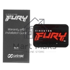 Оперативная память Kingston Fury Beast RGB, DDR5, 32GB (1x32GB), 6000 MHz, CL36, с радиатором, RGB, черный