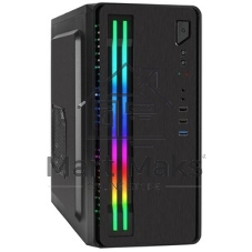 Компьютерный корпус Minitower ExeGate mEVO-7805-XP600 (mATX, БП XP600 с вент. 12см, 2*USB+1*USB 3.0, аудио, черный, с 2*RGb подсветкой)