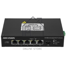 Коммутатор Hikvision DS-3T0306P 4x100Mb 2SFP 4PoE+ 120W неуправляемый